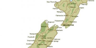 Map of detailed new zealand
