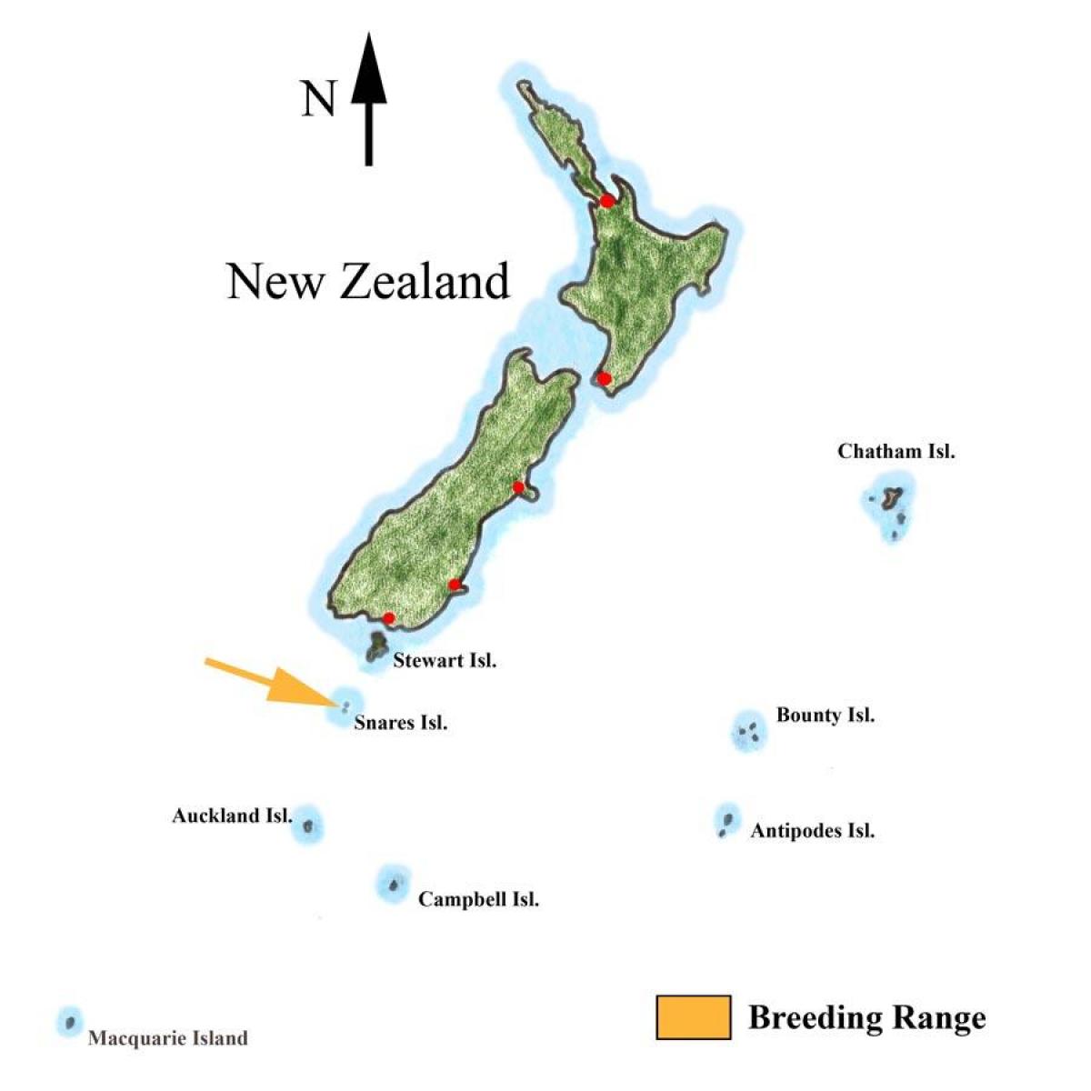 Map of new zealand and surrounding islands