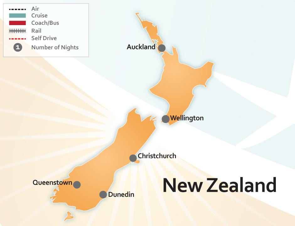 Map of new zealand airports