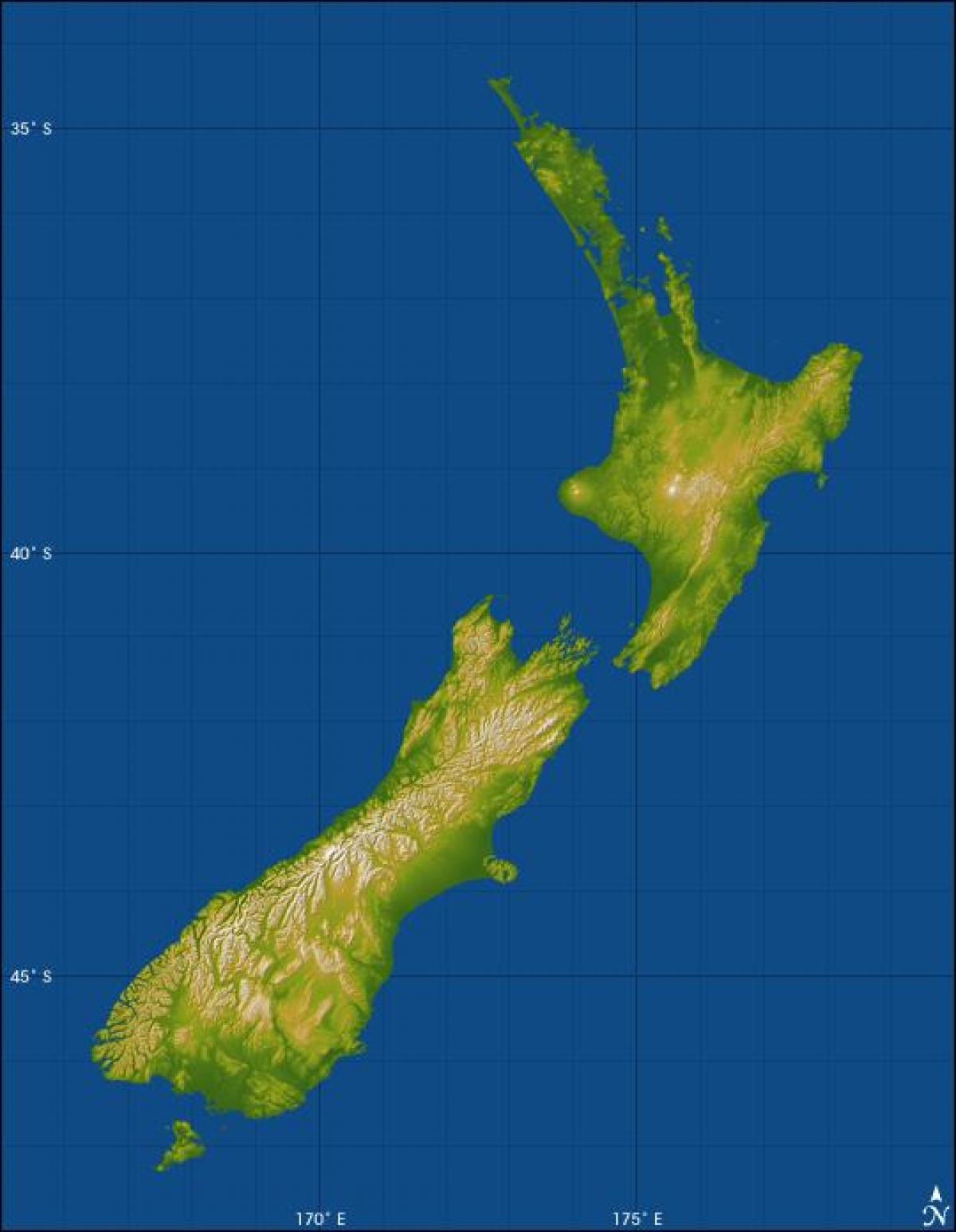 new zealand altitude map