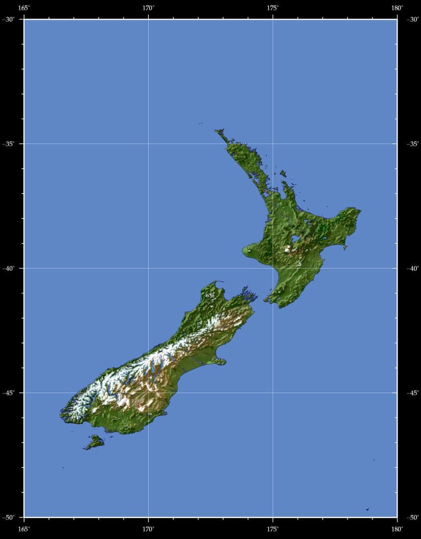 new zealand earth map