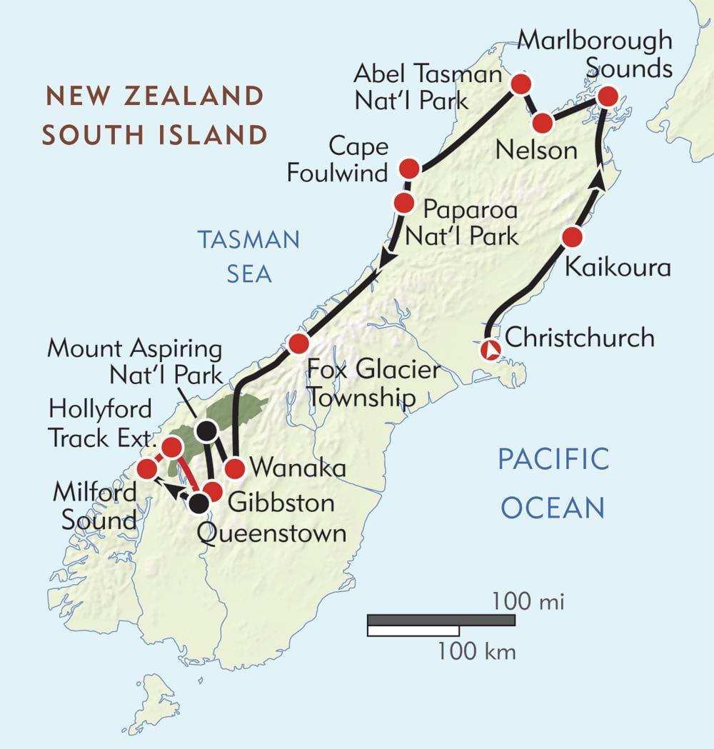Map of new zealand hiking trails
