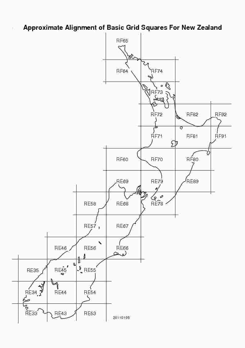 Map of new zealand grid