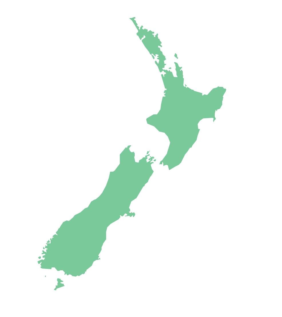 new zealand map outline vector