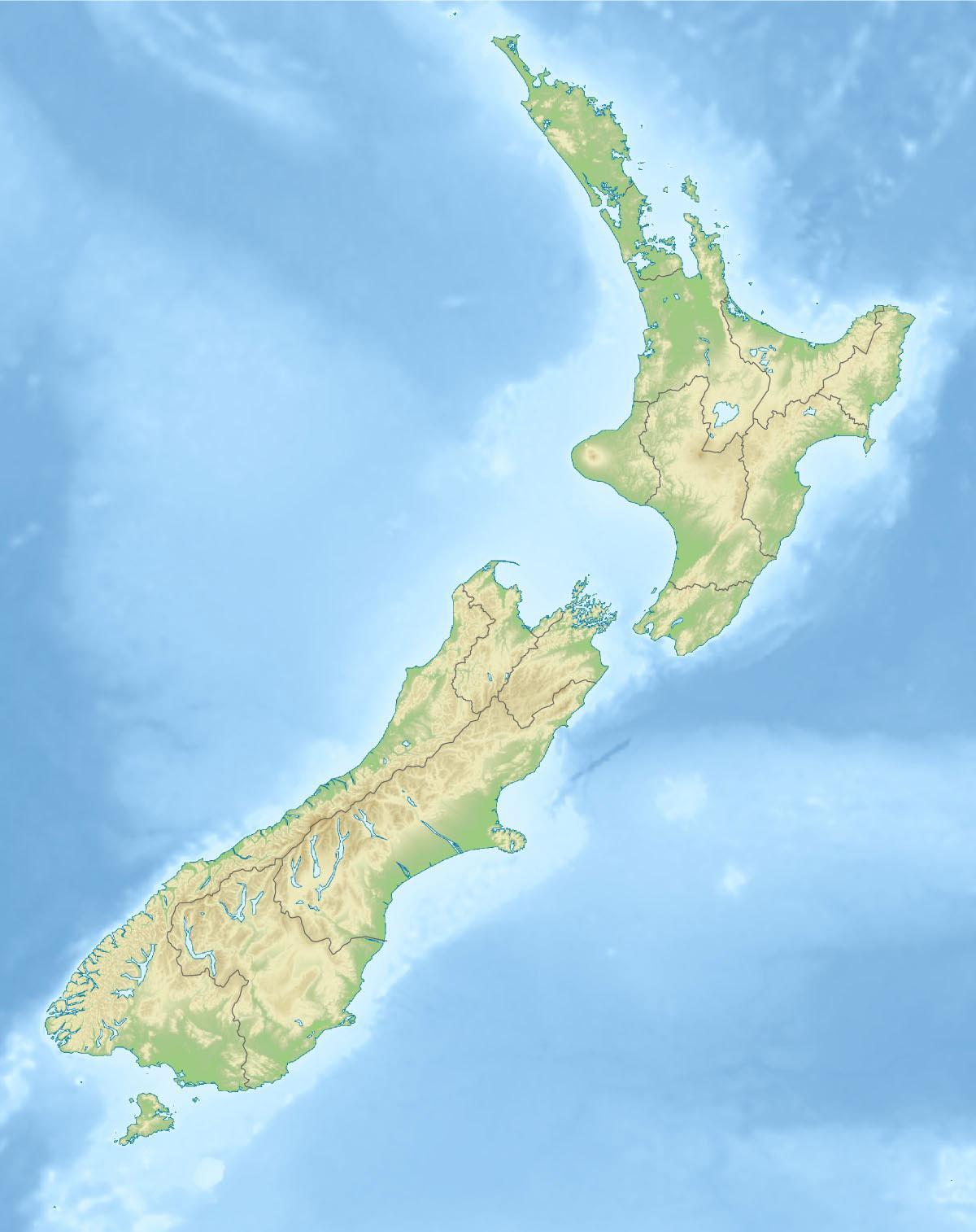 new zealand physical features map