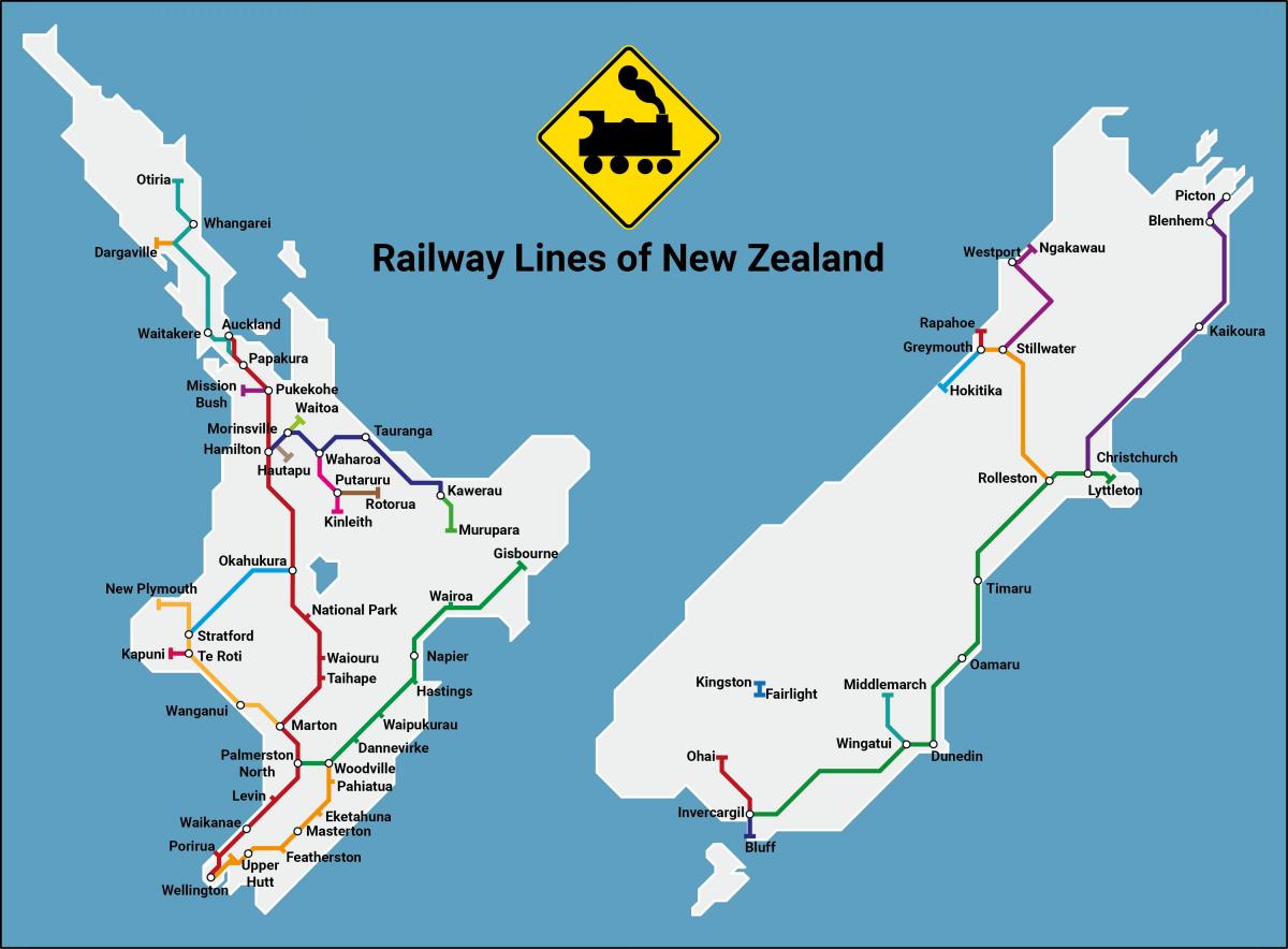 new zealand rail network map