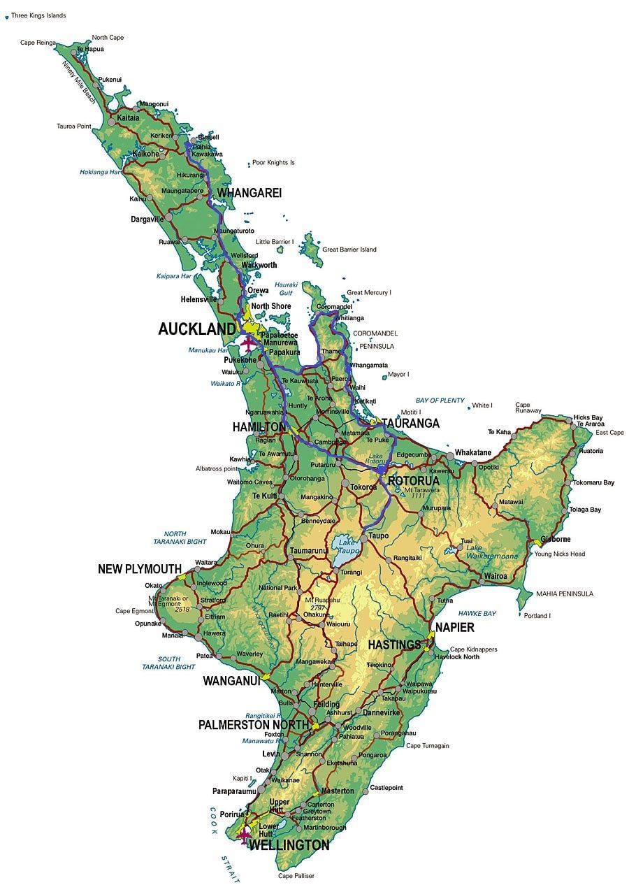 Map of skiing north island new zealand