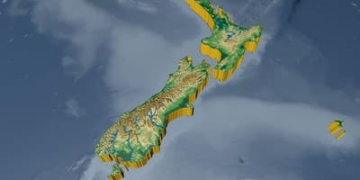 Map of 3d new zealand