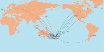 Air new zealand map
