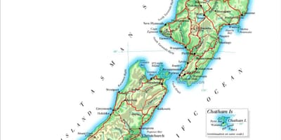 Map of black sand beaches new zealand
