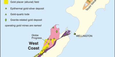 Map of gold in new zealand 