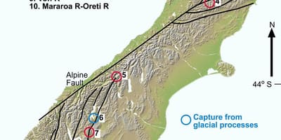 Map of gorge river new zealand