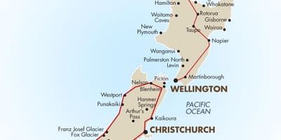 Map of south island new zealand driving