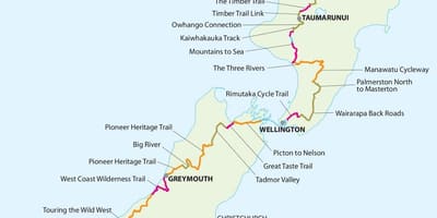 Map of new zealand cycle trail