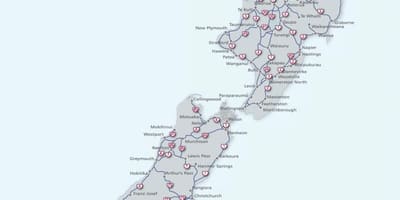 Map of new zealand driving