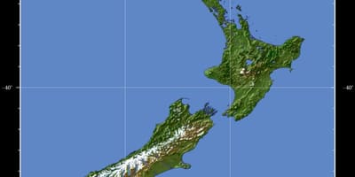 New zealand earth map
