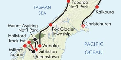Map of new zealand hiking trails