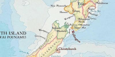 Map of new zealand print