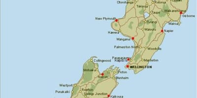 Map of new zealand ports