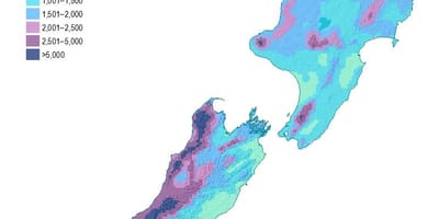 New zealand rainfall map