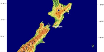 New zealand terrain map