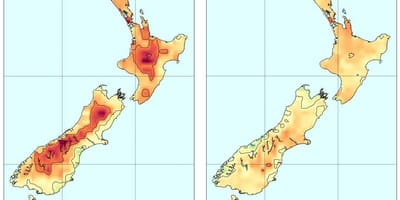 Map of new zealand temperature