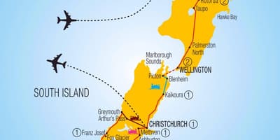 Map of new zealand train